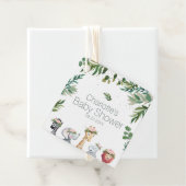 ワイルドワンサファリジャングルベビーシャワーメッセージカード フェイバータグ (インサイチュ)