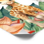 ワイルドワンサファリジャングルベビーシャワー桃佐バーサイン ポスター (コーナー)