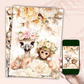 ワイルドワンサファリジャングルベビーシャワー 招待状