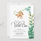 ワイルドワンサファリジャングルボーイズ1st誕生日パーティー 招待状 (正面)