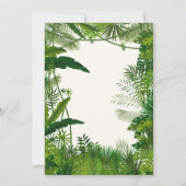 ワイルドワンサファリジャングルボーイファースト誕生日 招待状 (裏面)