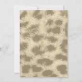 ワイルドワンサファリジャングル動物ベビーシャワー 招待状 (裏面)