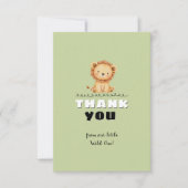 ワイルドワンサファリジャングル動物1歳の誕生日 サンキューカード (正面)