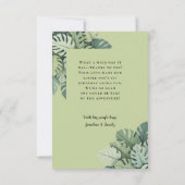 ワイルドワンサファリジャングル動物1歳の誕生日 サンキューカード (裏面)