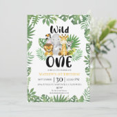 ワイルドワンサファリジャングル第1誕生日 招待状 (スタンド正面)