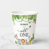 ワイルドワンサファリジャングル誕生日 紙コップ (正面)