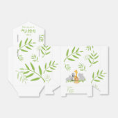 ワイルドワンサファリジャングル赤ちゃんシャワーお願いボックス フェイバーボックス (折り畳みなし)