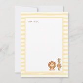 ワイルドワンサファリストライプハリネズミ誕生日カード (裏面)