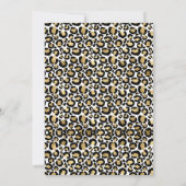 ワイルドワンサファリチータープリントバルーン1歳の誕生日 招待状 (裏面)