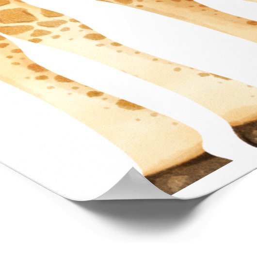 ワイルドワンサファリテーマファースト誕生日 ポスター (角)