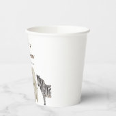 ワイルドワンサファリテーマファースト誕生日 紙コップ (左)