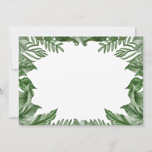 ワイルドワンサファリテーマフォトファースト誕生日 招待状 (裏面)