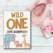 ワイルドワンサファリテーマボーイズ1st誕生日 招待状