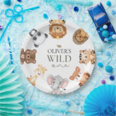 ワイルドワンサファリテーマ1歳 ペーパープレート (パーティー)