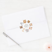 ワイルドワンサファリテーマ1歳 ラウンドシール (封筒)