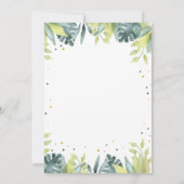 ワイルドワンサファリパーティーアニマルズボーイファースト誕生日 招待状 (裏面)