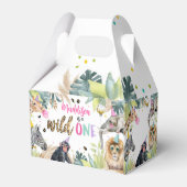ワイルドワンサファリパーティー動物ガール1st誕生日 フェイバーボックス (裏面サイド)