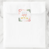 ワイルドワンサファリピンクと金ゴールドヒョウ印刷 スクエアシール (バッグ)