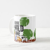 ワイルドワンサファリファースト誕生日パーソナライズされた コーヒーマグカップ (正面左)