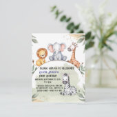 ワイルドワンサファリファースト誕生日招待状 (スタンド正面)