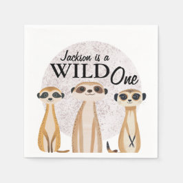 ワイルドワンサファリファースト誕生日 スタンダードカクテルナプキン