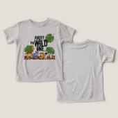 ワイルドワンサファリファースト誕生日 パーソナライズされた (デザイン正面&裏面)