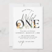 ワイルドワンサファリファースト誕生日 招待状 (正面)