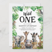 ワイルドワンサファリファーバースデーパーティー 招待状 (正面)