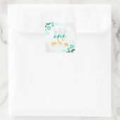 ワイルドワンサファリブルーと金ゴールドレオパード1歳 スクエアシール (バッグ)