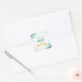 ワイルドワンサファリブルーと金ゴールドレオパード1歳 スクエアシール (封筒)