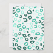 ワイルドワンサファリブルー&金ゴールド1歳誕生日 招待状 (裏面)