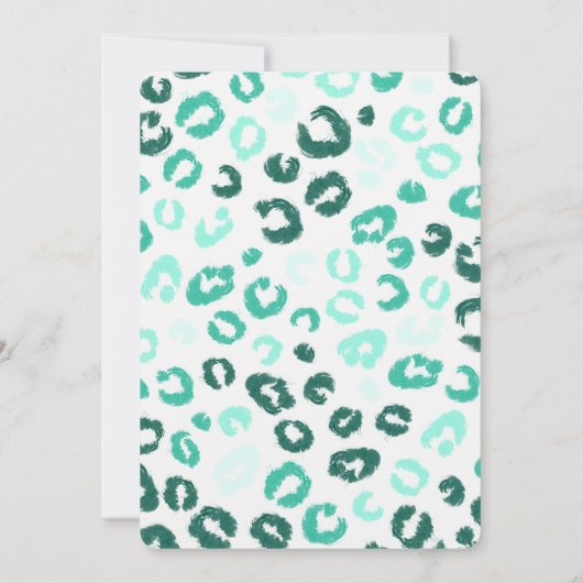 ワイルドワンサファリブルー&金ゴールド1歳誕生日 招待状 (裏面)