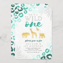 ワイルドワンサファリブルー&金ゴールド1歳誕生日