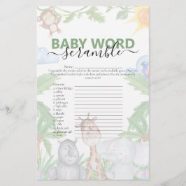 ワイルドワンサファリベイビーシャワーゲーム