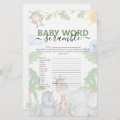 ワイルドワンサファリベイビーシャワーゲーム (正面/裏面)