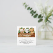 ワイルドワンサファリベイビーシャワーサンキューカード エンクロージャーカード (スタンド正面)