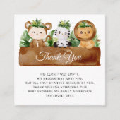 ワイルドワンサファリベイビーシャワーサンキューカード エンクロージャーカード (正面)