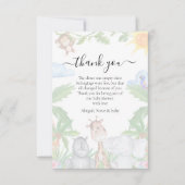 ワイルドワンサファリベイビーシャワーサンキューカード サンキューカード (正面)