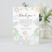 ワイルドワンサファリベイビーシャワーサンキューカード サンキューカード (スタンド正面)