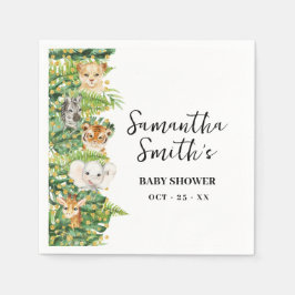 ワイルドワンサファリベイビーシャワーパーティーデコーナプキン スタンダードカクテルナプキン