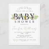 ワイルドワンサファリベイビーシャワー招待はがき 案内ポストカード (正面)