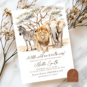 ワイルドワンサファリベイビーシャワー招待状 招待状