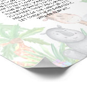 ワイルドワンサファリベイビーシャワー深夜おむつポスト ポスター (角)