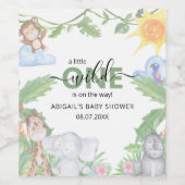 ワイルドワンサファリベイビーシャワー ワインラベル (シングルラベル)