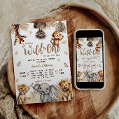 ワイルドワンサファリベイビーシャワー 招待状