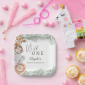 ワイルドワンサファリボーイの誕生日 ペーパープレート (パーティー)