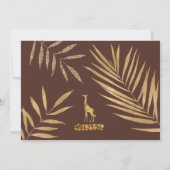 ワイルドワンサファリボーイ1st誕生日キリン写真 招待状 (裏面)