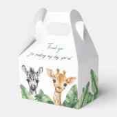 ワイルドワンサファリ動物ありがとう赤ちゃんシャワー フェイバーボックス (裏面サイド)