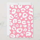 ワイルドワンサファリ動物の女の子の誕生日 招待状 (裏面)