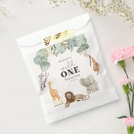 ワイルドワンサファリ動物の好意バッグ フェイバーバッグ (封をした状態)